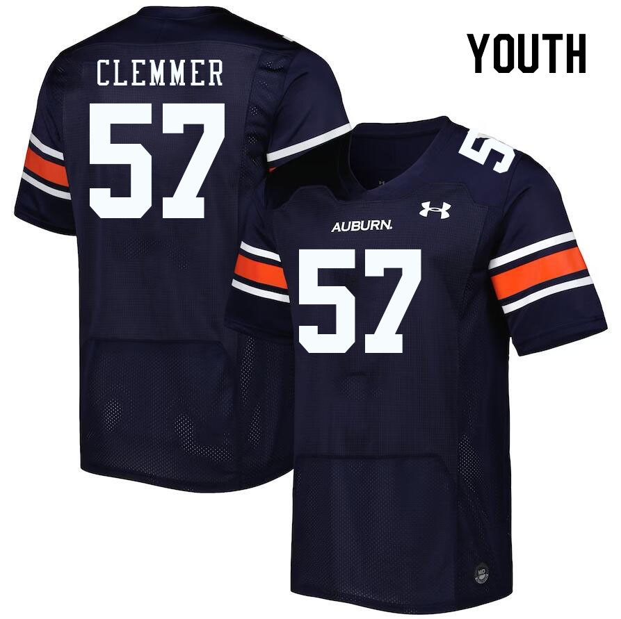 Youth #57 Harrison Clemmer Auburn Tigers College Football Jerseys Stitched Sale-Navy